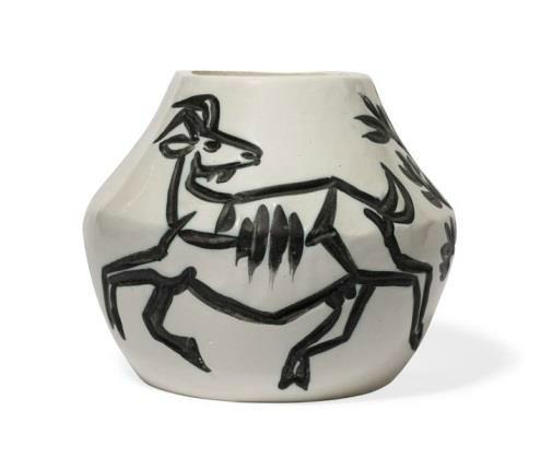 Pablo Picasso, Vase aux chèvres Terre de faïence vase, 1952 from the edition of 40 71⁄2in high Estimate £7,000-9,000