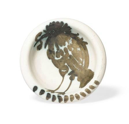 Pablo Picasso, Oiseau au ver Terre de faïence ashtray, 1952 from the edition of 500 diameter: 53⁄4in Estimate £1,000-2,000