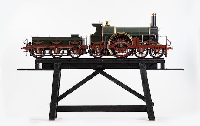 Los 110TP A FINELY ENGINEERED 10 ¼ INCH GAUGE (SCALE 8.22:1) LIVE STEAM MODEL OF A BROAD GAUGE GWR 4-2-2 ROVER CLASS EXPRESS LOCOMOTIVE 'DRAGON', The original designed by Daniel Gooch, model built by Ken Woodham, £25,000 - 35,000