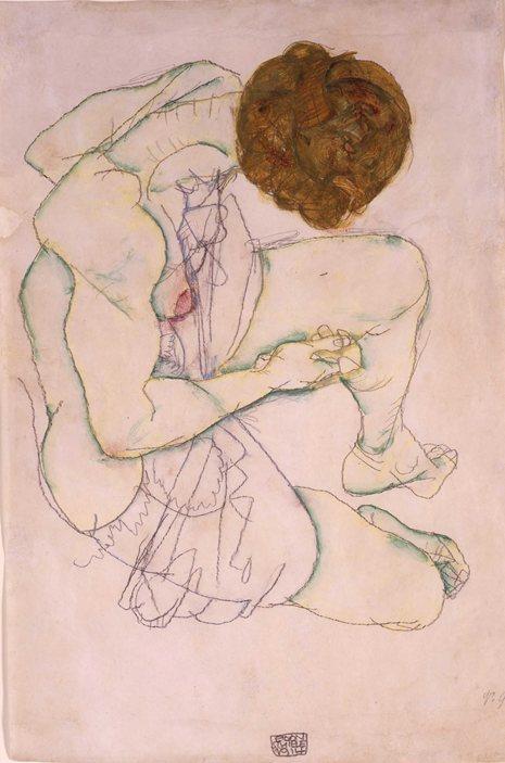 STAND B37  MAISON D´ART, SITZENDER FRAUENAKT EGON SCHIELE