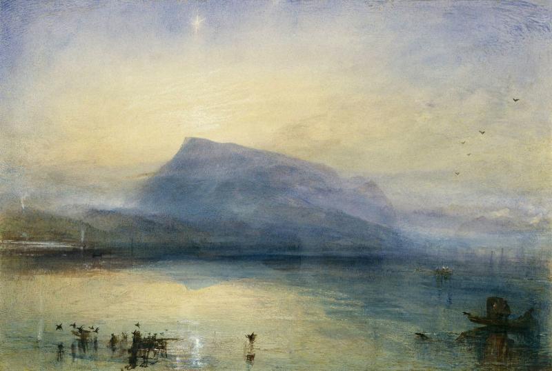 Joseph Mallord William Turner, The Blue Rigi, Sunrise, 1842 Aquarell auf Papier, 29.7 x 45 cm, Tate, Fotografie © Tate, London. 2016