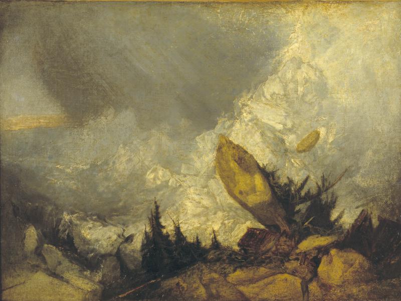 Joseph Mallord William Turner, The Fall of an Avalanche in the Grisons, ca. 1810 Öl auf Leinwand, 135 x 166 cm, © Tate, London, 2019