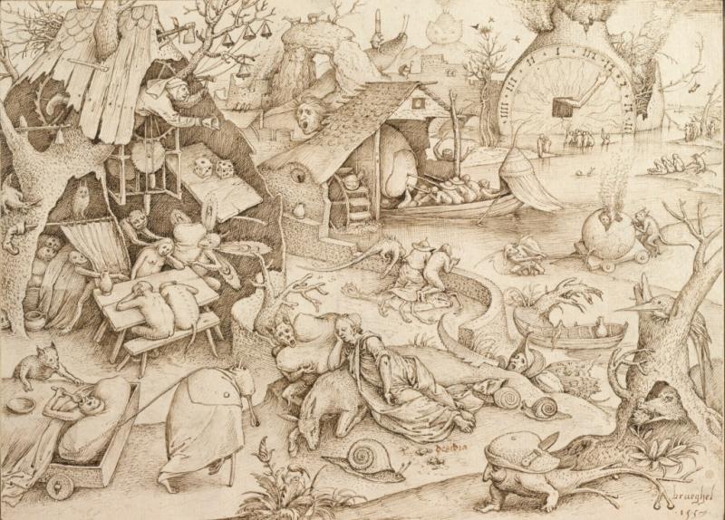 Pieter Bruegel, Desidia (Die Trägheit), 1557