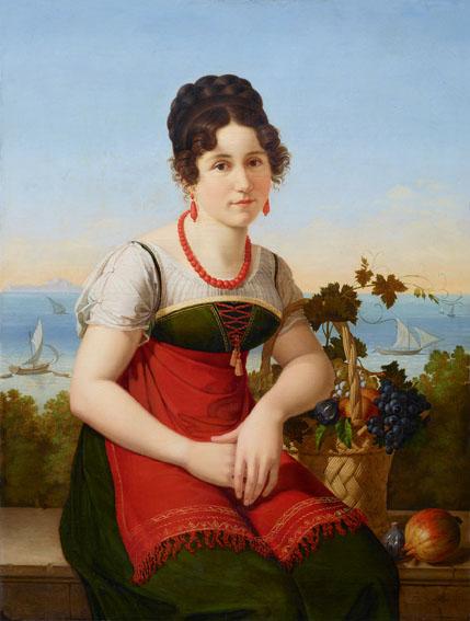 Adolf Senff (1785–1863) Bildnis einer Italienerin, 1818 Öl auf Leinwand, 93 x 71 cm, Albertinum, Galerie Neue Meister, Copyright: Staatliche Kunstsammlungen Dresden, Foto: Estel/Klut