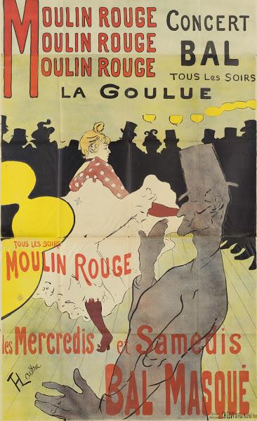 Moulin Rouge, La Goulue, poster for the Dance Hall Le Moulin Rouge  Henri de Toulouse-Lautrec, 1891