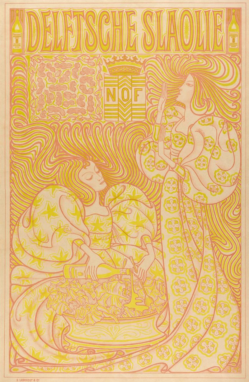 Jan Toorop Plakat für LOTEN VAN DE NATIONALE TENTOONSTELLING VAN VROUWENARBEID 1898 Gemeentemuseum Den Haag