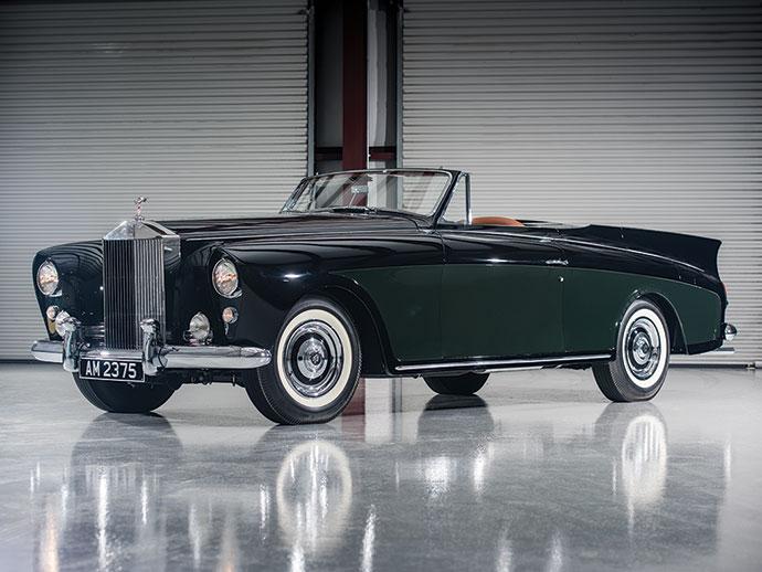 Another highlight of the Orin Smith Collection,  the 1958 Rolls-Royce Silver Cloud I Drophead Coupe "Honeymoon Express" by Freestone & Webb (credit – Darin Schnabel © 2017 courtesy RM Sotheby’s)