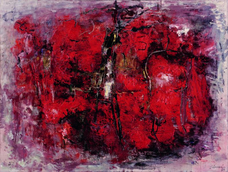 Emil Schumacher: Sodom, 1957 Öl auf Leinwand, 132 x 170,5 cm Bez. r. u.: Schumacher 57 Osthaus Museum Hagen Foto: Achim Kukulies, Düsseldorf © VG Bild-Kunst, Bonn 2017