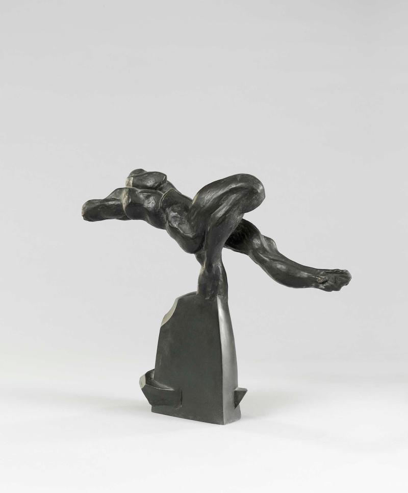 Magnus Pöhacker, Starke Bewegung, 2000,  Bronze 3/6, H 38,5 cm