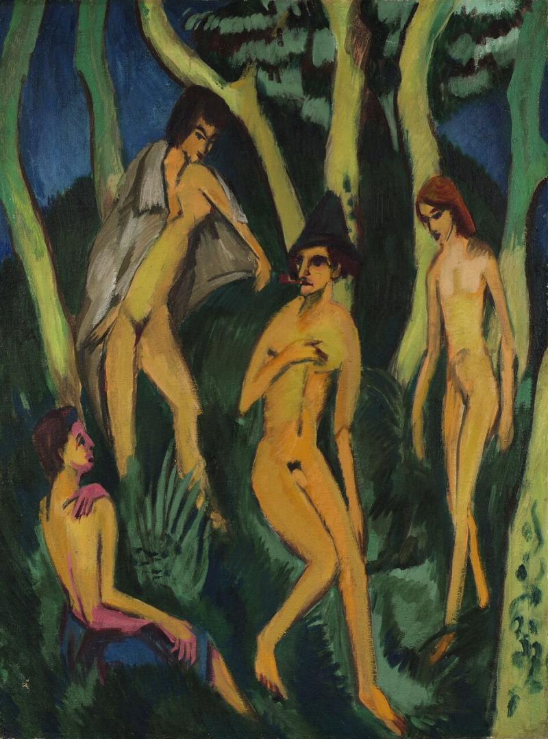 Lot 14, Ernst Ludwig Kirchner, Vier Akte unter Baum