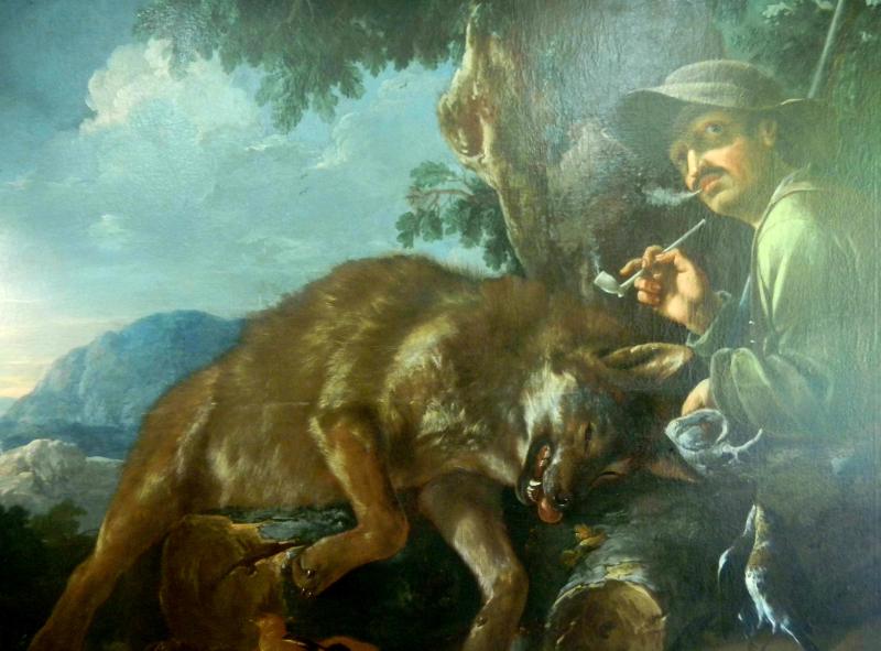 Franz Ignaz Flurer, Jagdstück mit Wolf, um 1720, Foto: A. Pump