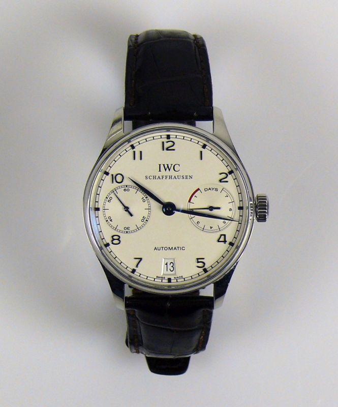 IWC-PORTUGIESER-Herrenarmbanduhr, Mindestpreis:	4.000 EUR