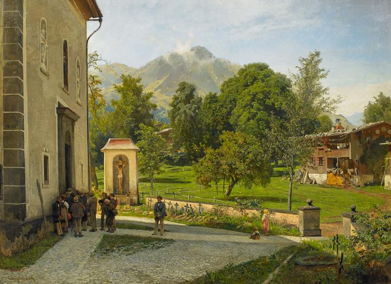 Oswald Achenbach Sonntag in Südtirol Öl auf Leinwand | 109,5 x 151cm Taxe: €28.000 – 30.000