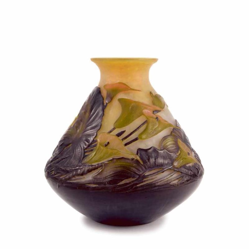 Seltene Soufflé-Vase 'Calla des marais', 1931 Emile Gallé, Nancy, Schätzpreis:	40.000 - 60.000 EUR