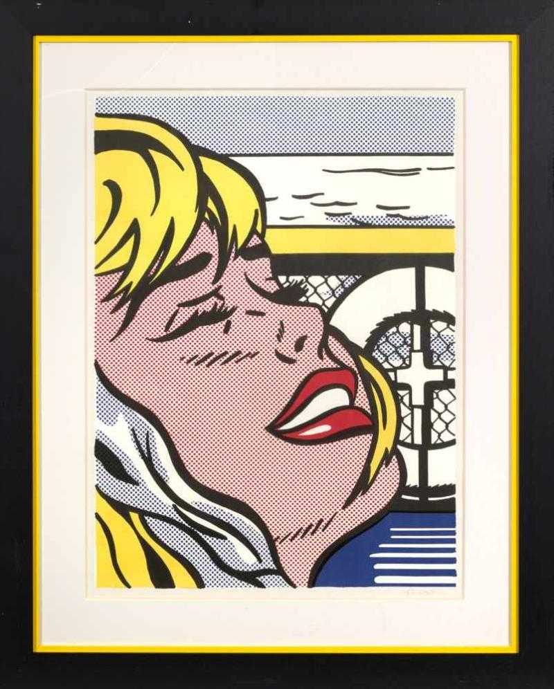 Roy Lichtenstein (1923 New York - 1997 ebenda) "Shipboard girl" (Mädchen auf dem Schiffsdeck). Mindestpreis:	12.500 EUR