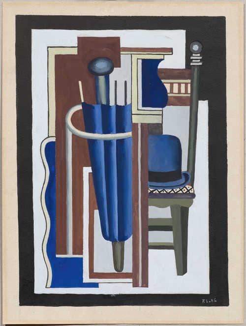 3253 FERNAND LÉGER Nature morte au parapluie et au chapeau melon. 1926. Gouache auf Papier. 38,4 x 28,4 cm. CHF 80 000 - 120 000