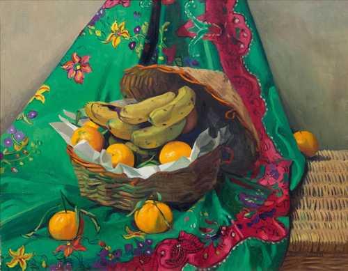 Los 3057 FÉLIX VALLOTTON Corbeille de mandarines et bananes. 1923. Öl auf Leinwand. Schätzung: CHF 180’ 000 / 280’ 000 Auktionsergebnis: CHF 300’ 500