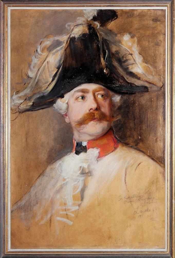 Philip Alexius de Lászlo, Ausdruckstarkes Brustbildnis des Hugo von Reischach, Ölgemälde von 1899, gerahmt Philip Alexius de Lászlo  Aufrufpreis:	450 EUR Schätzpreis:	2.500 - 2.800 EUR