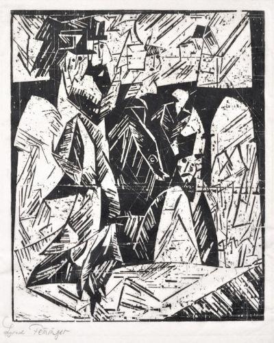 730   Lyonel Feininger "Spaziergänger". 1918. Ausrufpreis: 5.000-6.000 €