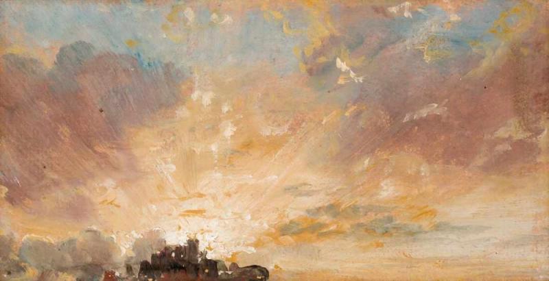 John Constable (1776-1837) A vivid sunset, Schätzpreis:	7.000 - 8.000 EUR