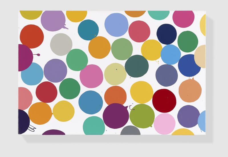 Damien Hirst, English Lilac (2016), Household gloss on canvas 40,6 x 61 cm, in HOUGHTON HALL, NORFOLK copyright Damien Hirst and Science Ltd. All rights Reserverd, DACS 2018, Photographed by Prudence Cuming Associates Ltd