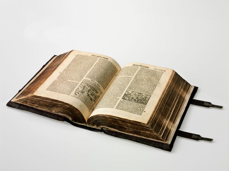 Zürcher Bibel, 2. Auflage, Drucker: Christoph Froschauer, 1536, Zürich. Buchdruck auf Papier. © Schweizerisches Nationalmuseum