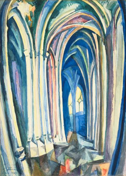 Robert Delaunay, Saint-Séverin, 1909 Aquarell und Bleistift auf Papier, 47,8 x 34 cm Museum of Fine Arts, Boston, Bequest of Betty Bartlett McAndrew