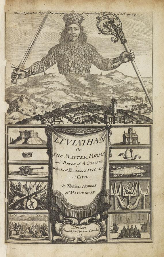 411701283 THOMAS HOBBES Leviathan, 1651. Schätzpreis: € 6.000