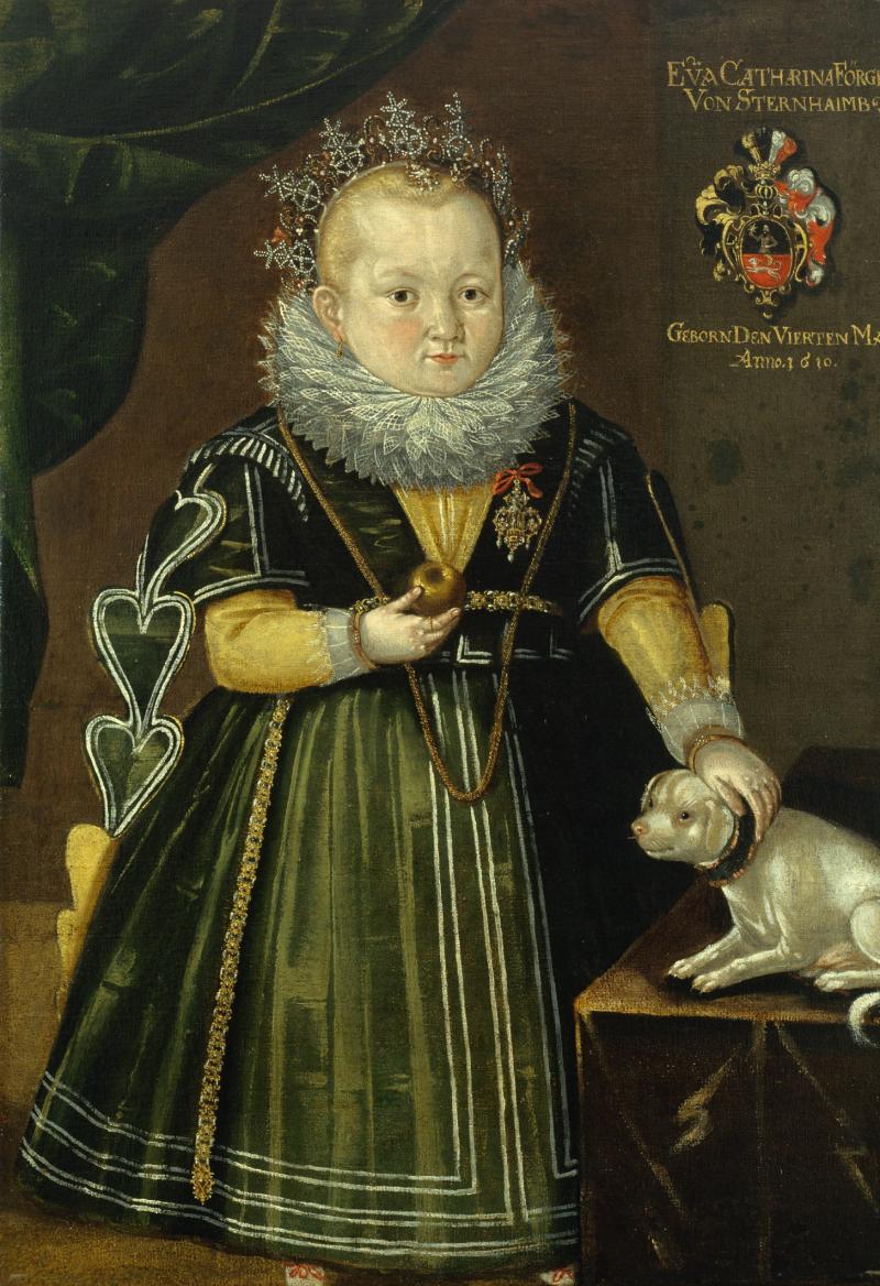 Eva Catharina Ferg von Sternhaim mit Hündchen, 1610, Alte Galerie, Schloss Eggenberg