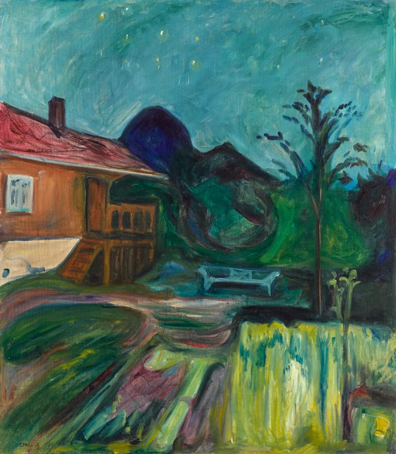 Lot 36 Property Of A Private European Collector Edvard Munch Sommernatt (Summer Night) Signed E Munch (lower left) Oil on canvas 45 1/2 by 40 in.; 115.5 by 101.5 cm Painted in 1902 Estimate $10/15 million Sold for $11,292,200