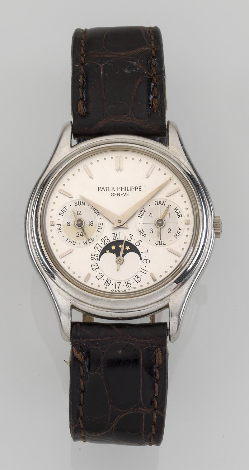 Patek Philippe Perpetual Calendar, Ref. 3940, Platin 950, um 1990, erzielter Preis € 40.000