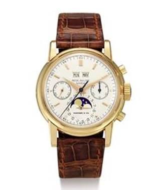 A Patek Philippe Pink Gold Ref 2499 Perpetual Calendar Chronograph Wristwatch with Moon Phases Estimate: HK$12-18 m / US$1.53-2.3 m