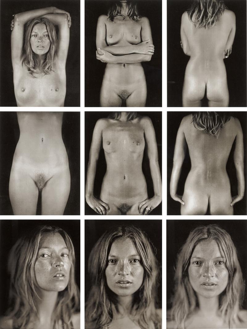 Lot 23 Chuck Close Kate Moss a group of 6 digital pigment prints, comprising 3 diptychs of Nudes and 3 Portraits after 9 original daguerreotypes, each signed, dated, and editioned 'P. P. II/III' in pencil in the margin, framed, 2003, printed in 2005 (in 6 frames) Various sizes to overall 18 1/2  by 11 3/4  in. (47 by 29.8 cm.) Estimate $70/100,000