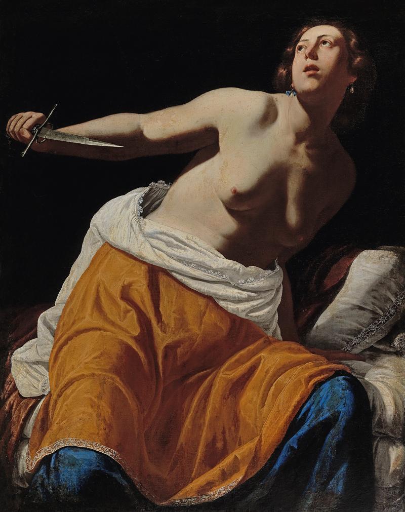 Artemisia Gentileschi (1593 - 1654) Lucretia, Öl auf auf Leinwand, 133 x 106 cm, erzielter Preis € 1.885.000