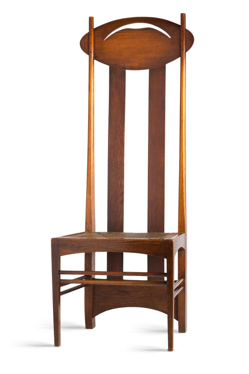 Charles Rennie Mackintosh ARGYLE CHAIR 1897 (Entwurf) Francis Smith, Glasgow Eichenholz, gebeizt, Binsengeflecht Vitra Design Museum