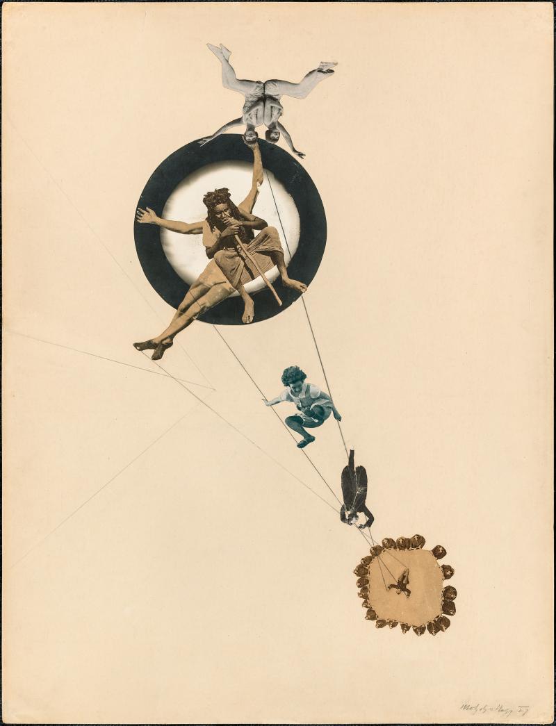 László Moholy-Nagy ZWISCHEN HIMMEL UND ERDE um 1923-27 Collage mit Fotogramm und Bleistift Galerie Berinson, Berlin