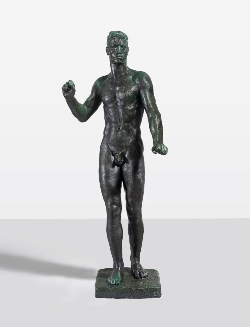 Georg Kolbe (1877 - 1947) Junger Streiter | 1935 (Entwurf) | Bronze, grün-schwarz patiniert | 224 x 90 x 73cm Ergebnis: 225.750 Euro Int. Auktionsrekord für eine männliche Figur des Künstlers*