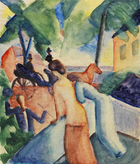 857 AUGUST MACKE Begrüssung (Thunersee), 1913. Aquarell Schätzung: € 350.000 Ergebnis: € 937.500