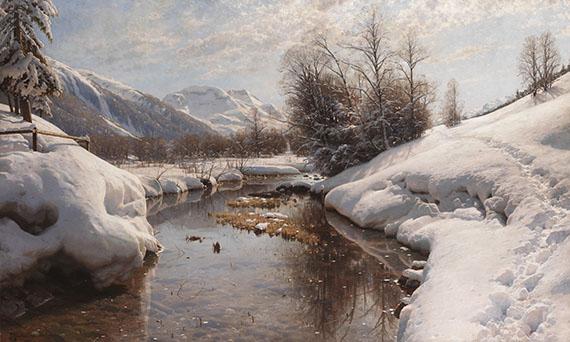 79 PEDER (PEDER MØRK MØNSTED) MÖNSTED Wintersonne im Engadin, 1914. Öl auf Leinwand Schätzpreis: € 40.000 - 60.000