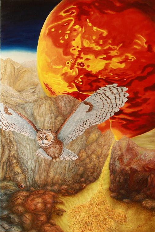 Karpfen Evamaria - Mars is feeding our Planet, 120x80 cm