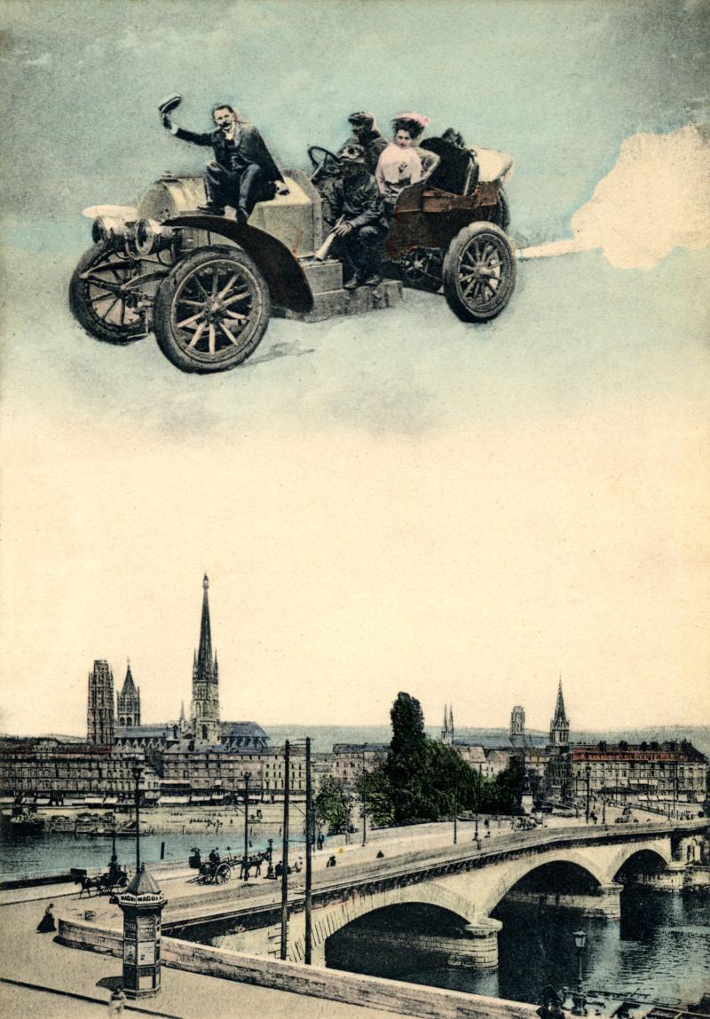 Une excursion à Rouen um 1909 Postkarte Lederer & Popper, Prag Sammlung Peter Weiss, www.postcard-museum.com