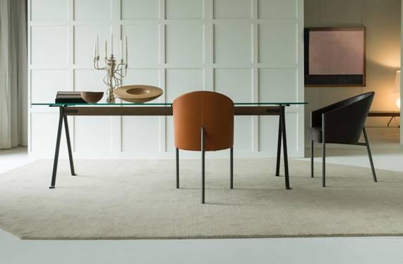 Driade: Frate table by Enzo Mari and Costes chair by Philippe Starck