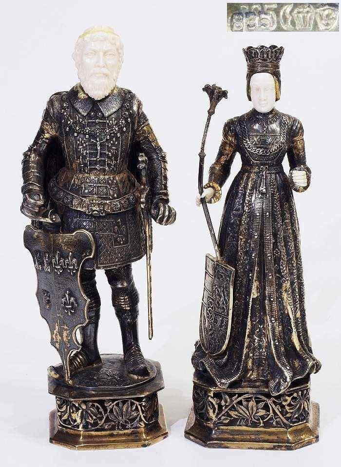 Kaiserpaar "Heinrich und Kundigunde", Schutzpatrone des Erzbistums Bamberg, zugeschrieben Kaiserpaar "Heinrich und Kundigunde", Schutzpatrone des Erzbistums Bamberg, zugeschrieben. Mindestpreis:	1.300 EUR