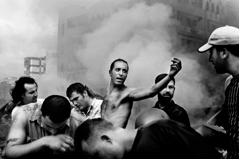 LEBANON. Beirut. August 2006. Moments after an Israeli air strike destroyed several buildings in Dahia. © Paolo Pellegrin/Magnum Photos Copyright: © Paolo Pellegrin/Magnum Photos