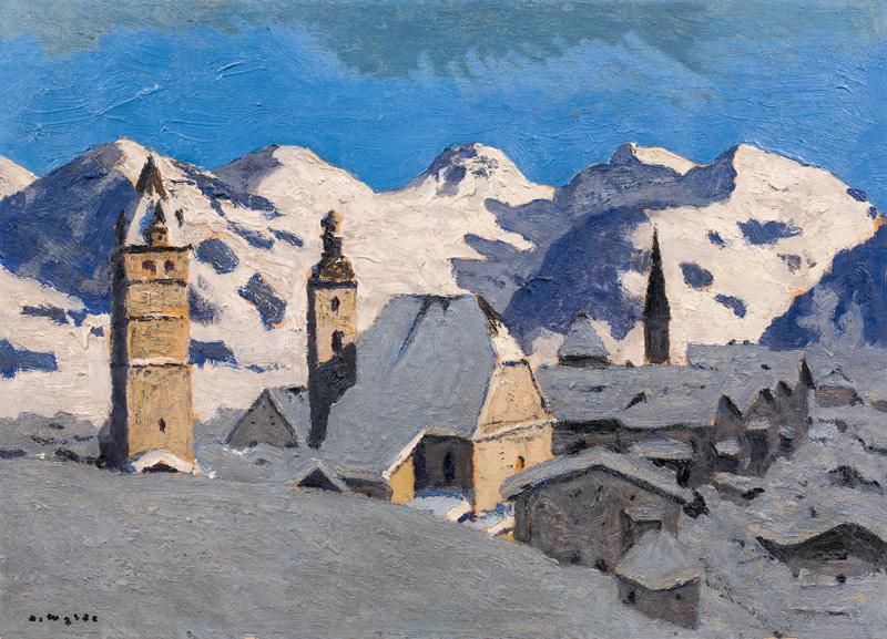 Alfons Walde* (1891 – 1958) Kitzbühel im Winter, 1930 Öl auf Karton; 43 x 58 cm Schätzpreis: 180.000 – 360.000 €