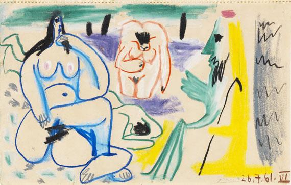 119 PABLO PICASSO Les Déjeuners, 1961. Kreidezeichnung Schätzpreis: € 300.000 - 400.000