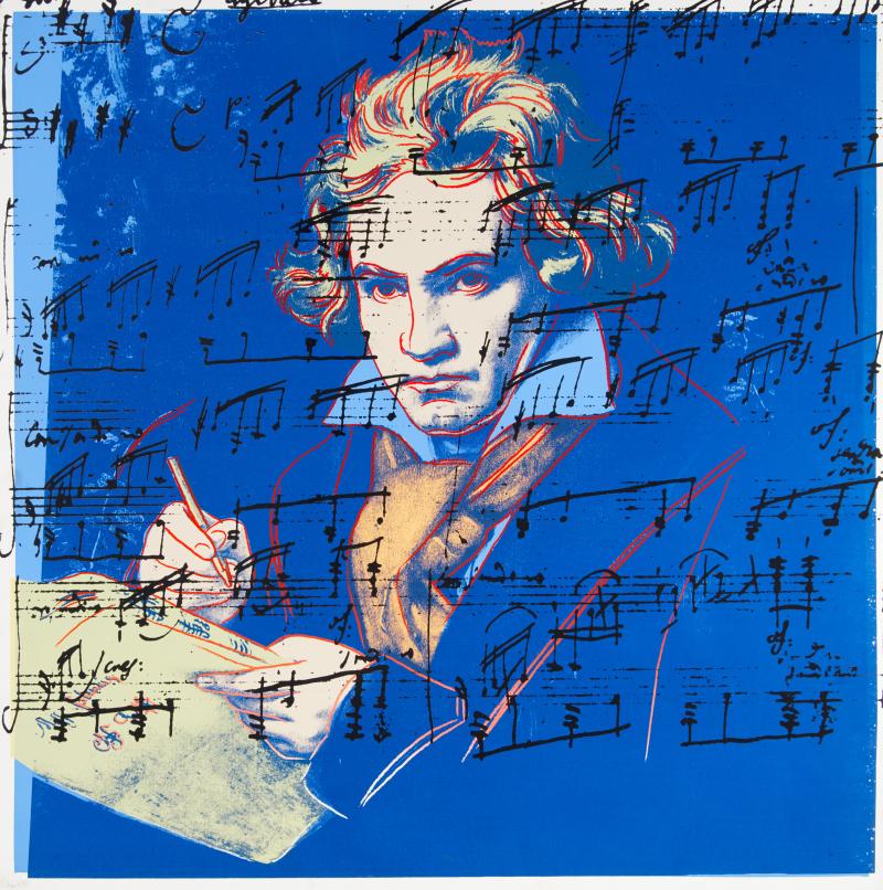 Andy Warhol (1928 – 1987) Beethoven | 1987 | Farbserigrafie auf Museumskarton | 102 x 102cm Ergebnis: 83.850 Euro Int. Auktionsrekord für diese Edition*