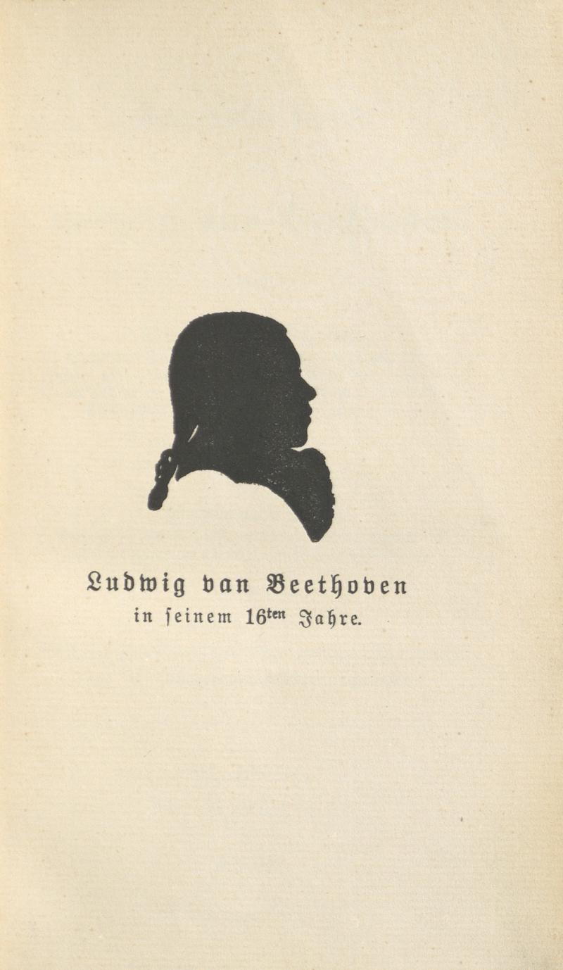 Der junge Beethoven; Nachdruck der Silhouette von Josef Neesen; 1838 – © Österreichische Nationalbibliothek