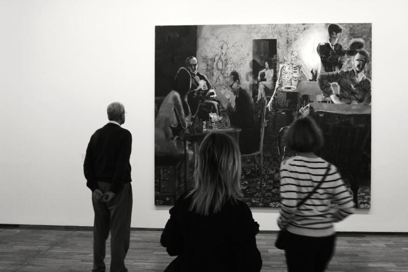 Ausstellungsansicht "Warhol bis Richter." Jörg Immendorff 1945-2007 Ohne Titel 2019 (c) findART.cc Foto frei von Rechten.