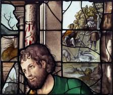 Jean Chastellain (d. 1541/2), A shepherd from a window of the Nativity, Paris, c1530, Sam Fogg